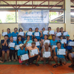 Community-Based Ecological Mangrove Restoration (CBEMR) training in Cagwait, Surigao del Sur