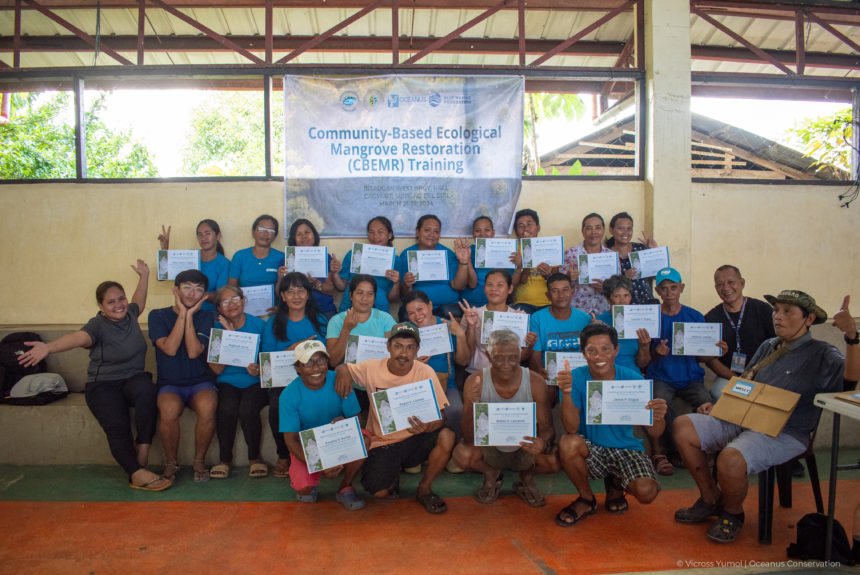 Community-Based Ecological Mangrove Restoration (CBEMR) training in Cagwait, Surigao del Sur